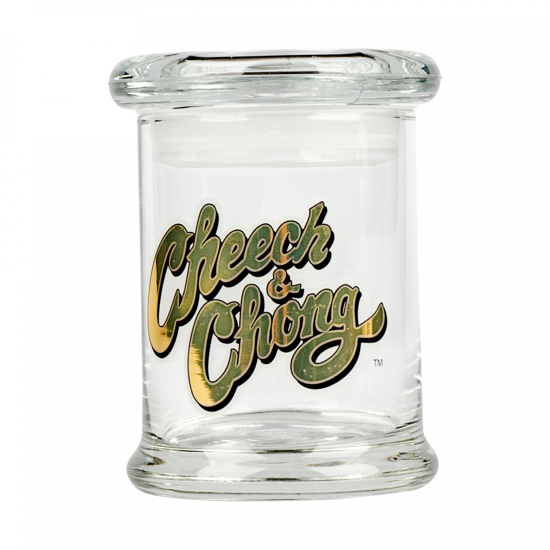 Gold Script Logo Pop Top Jar