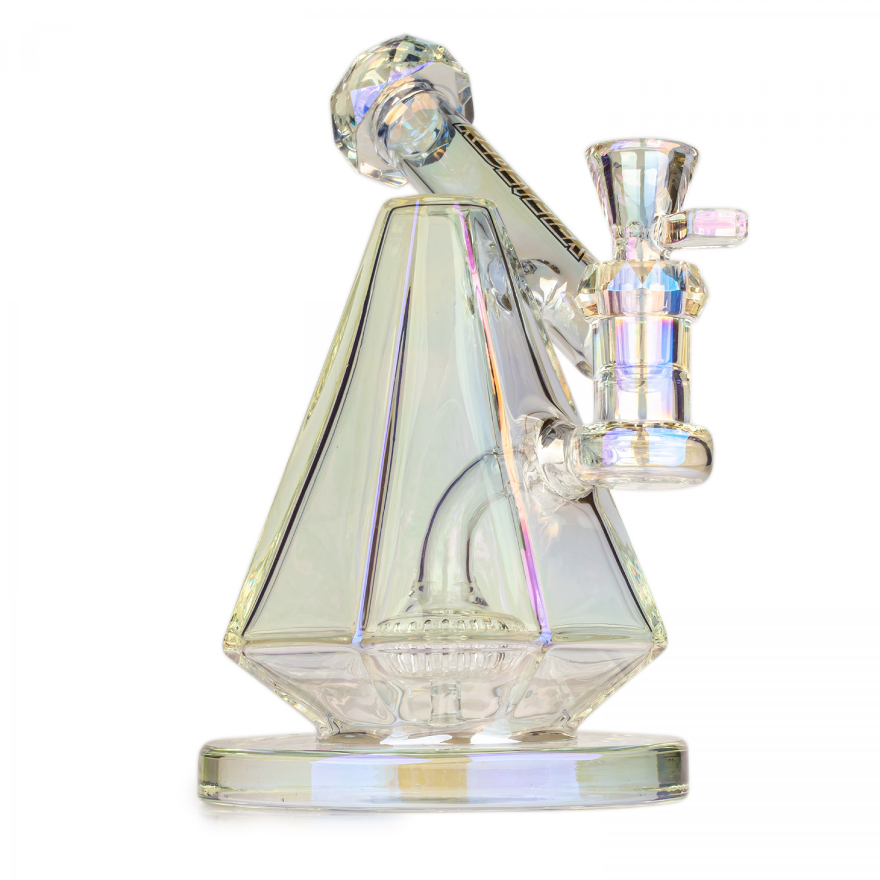 8" Metallic Terminator Finish Pegasus Pyramid Water Pipe