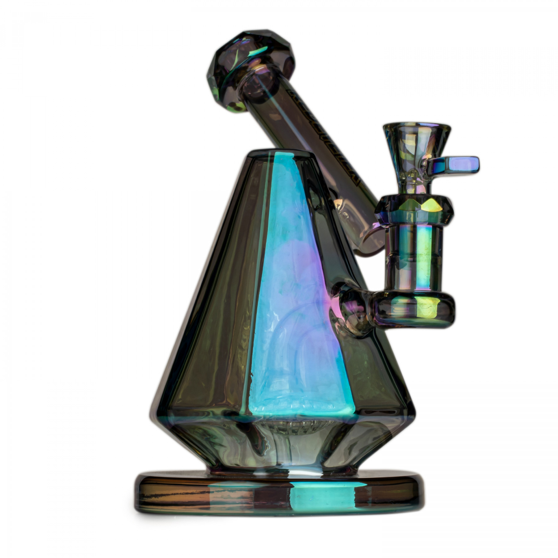 8" Metallic Terminator Finish Pegasus Pyramid Water Pipe