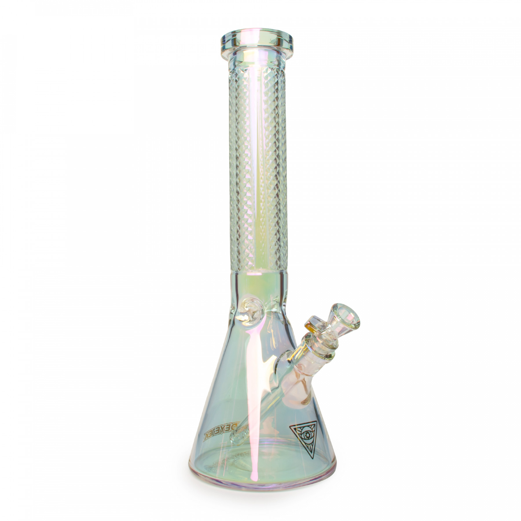 15" 7mm Thick Metallic Terminator Finish Traditions Series Beaker Tube W/Facetted Quarter Pattern Details