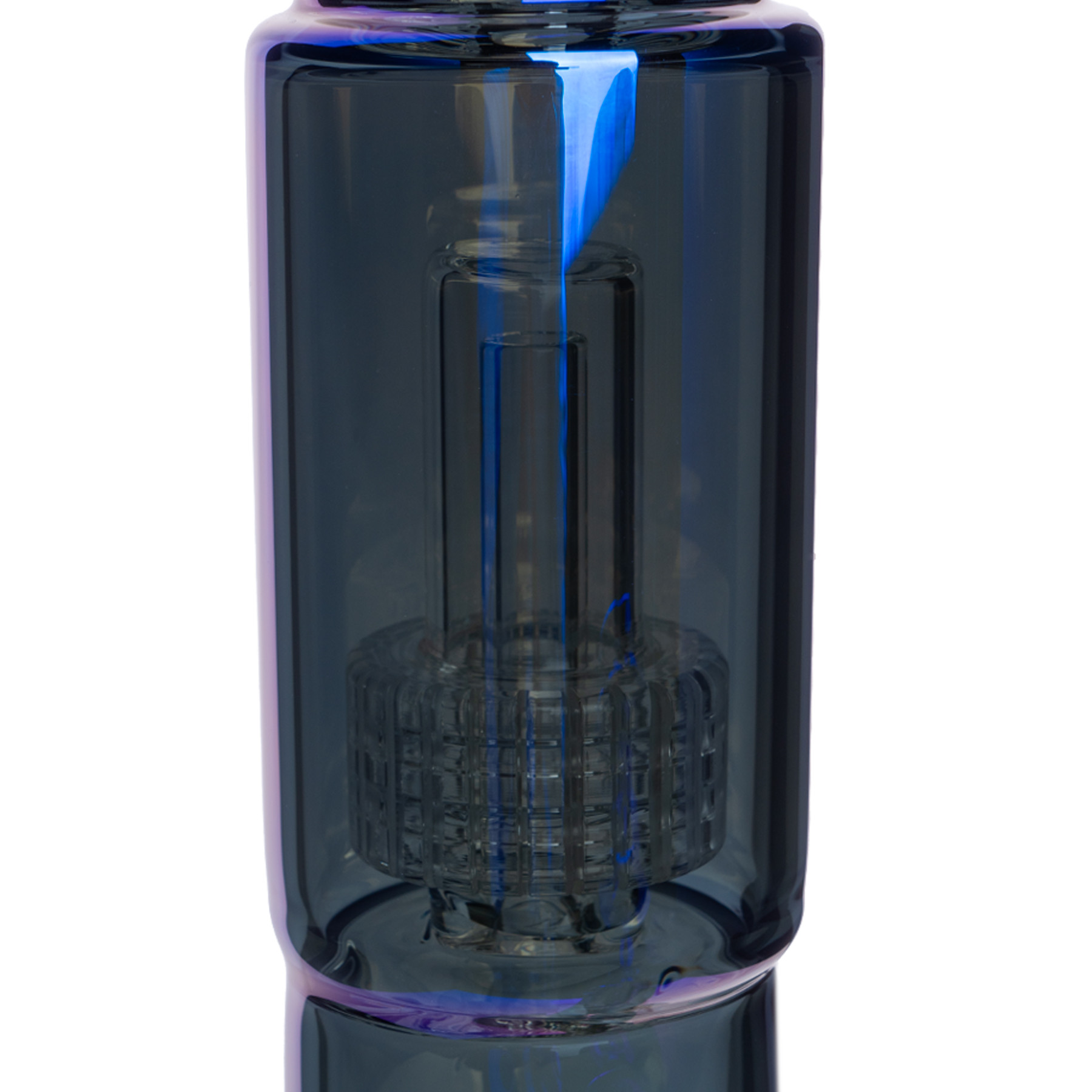 19" 7mm Thick Metallic Terminator Finish Revolution Dual Chamber Bell Base Water Pipe
