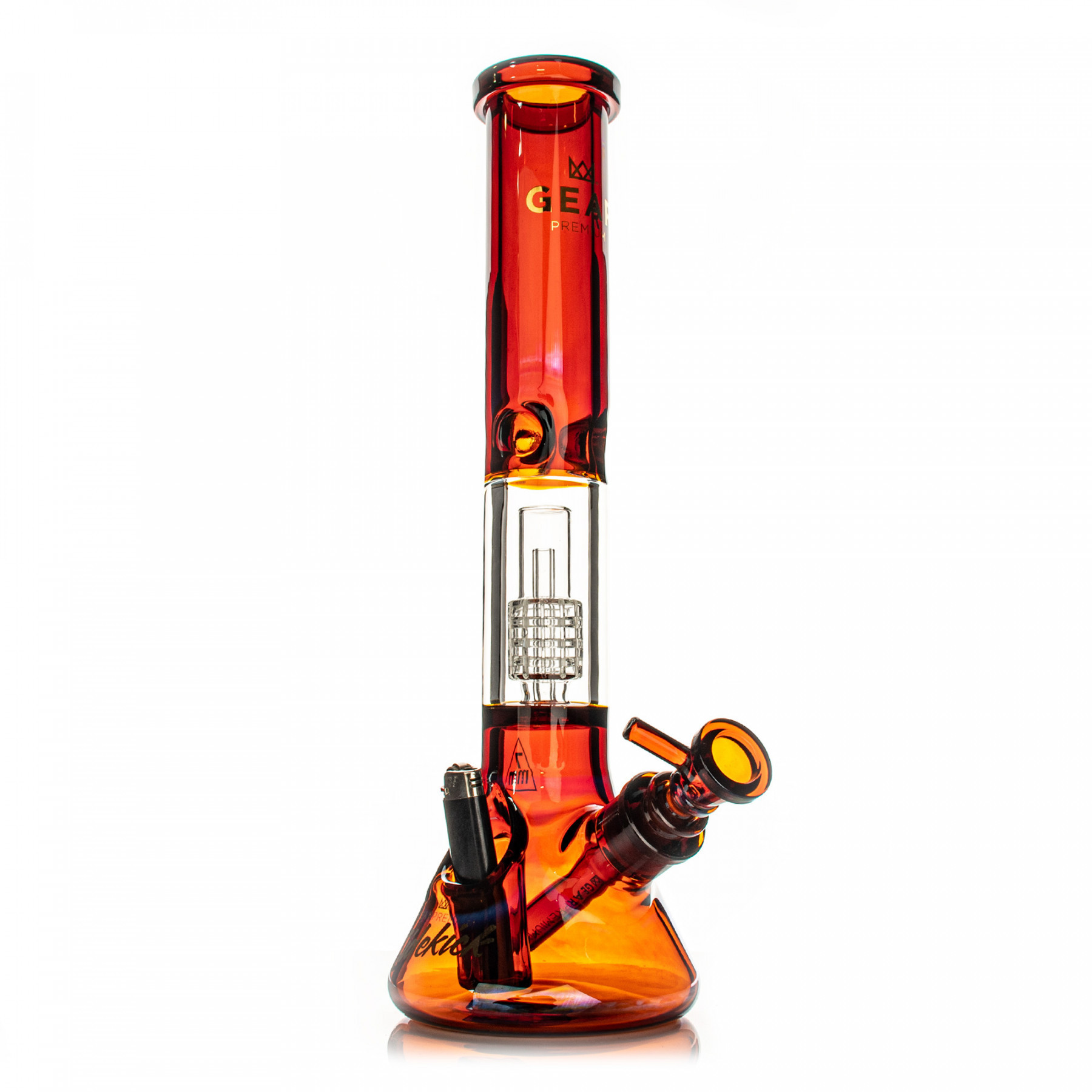 15.5" 7mm Thick Sidekick Dual Chamber Beaker Base Water Pipe