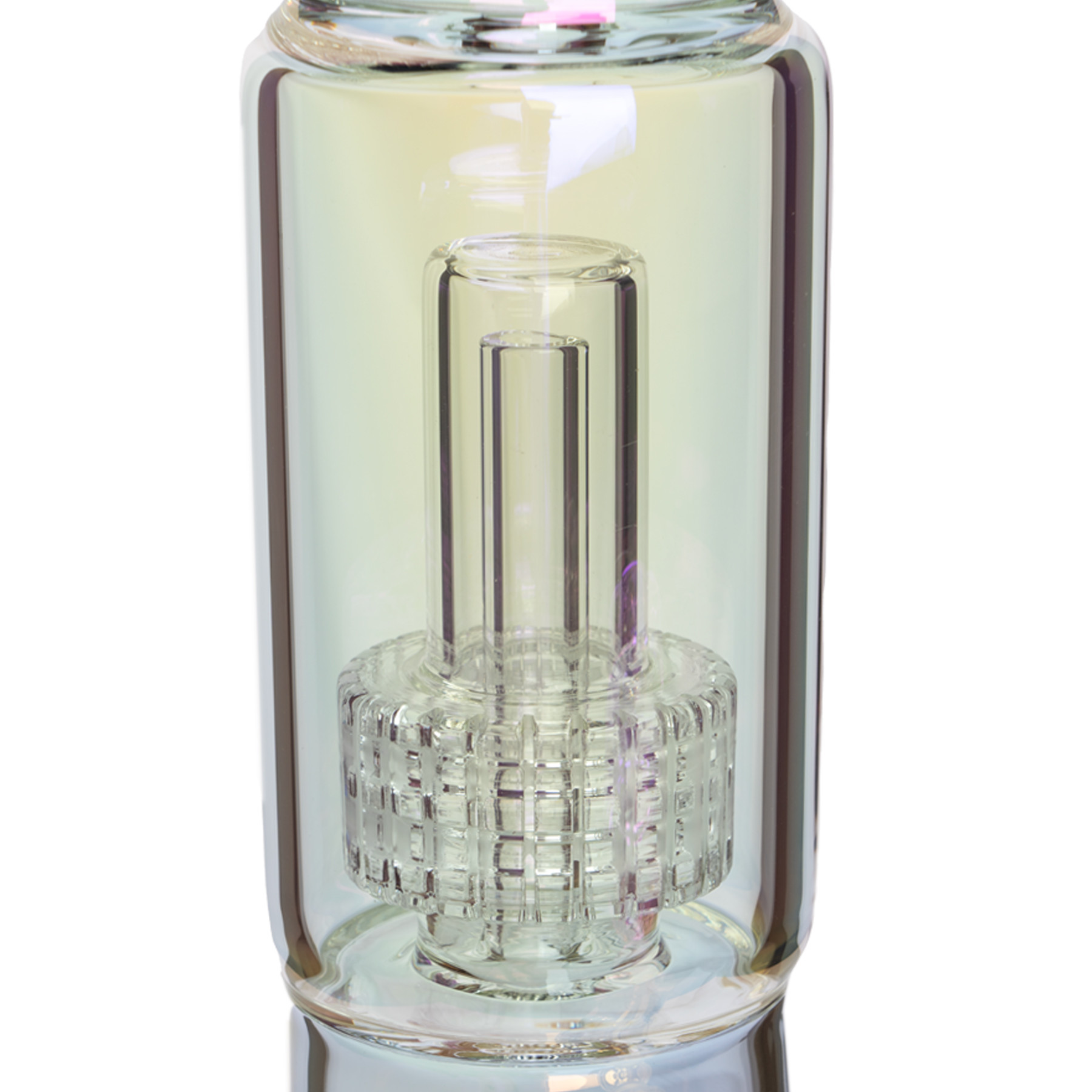 19" 7mm Thick Metallic Terminator Finish Revolution Dual Chamber Bell Base Water Pipe