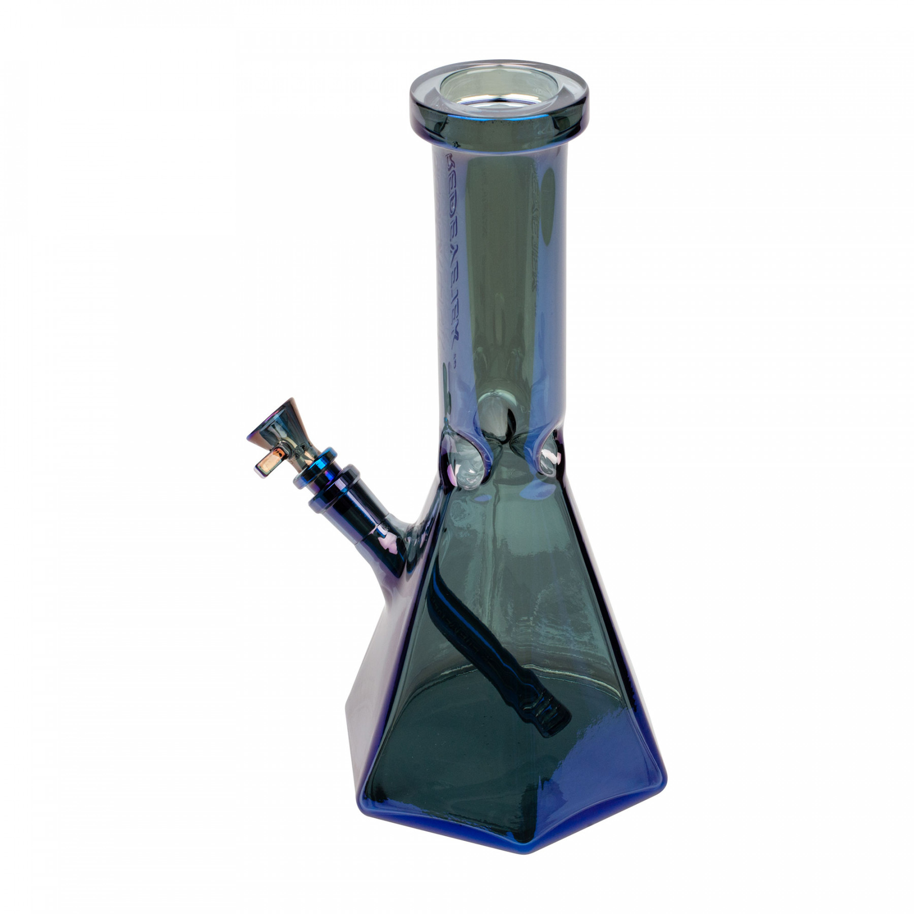10" Metallic Terminator Finish Hex Base Beaker Tube