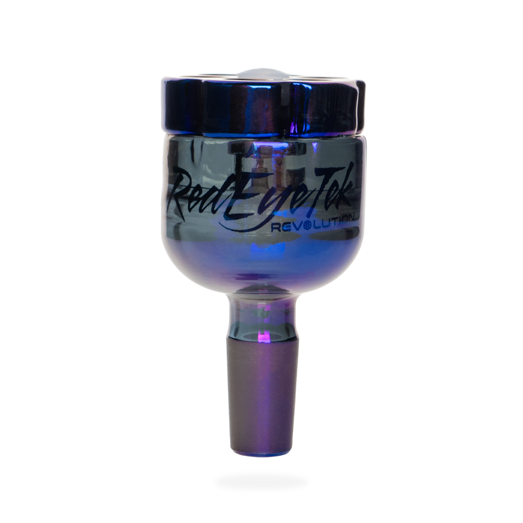 19" 7mm Thick Metallic Terminator Finish Revolution Dual Chamber Bell Base Water Pipe