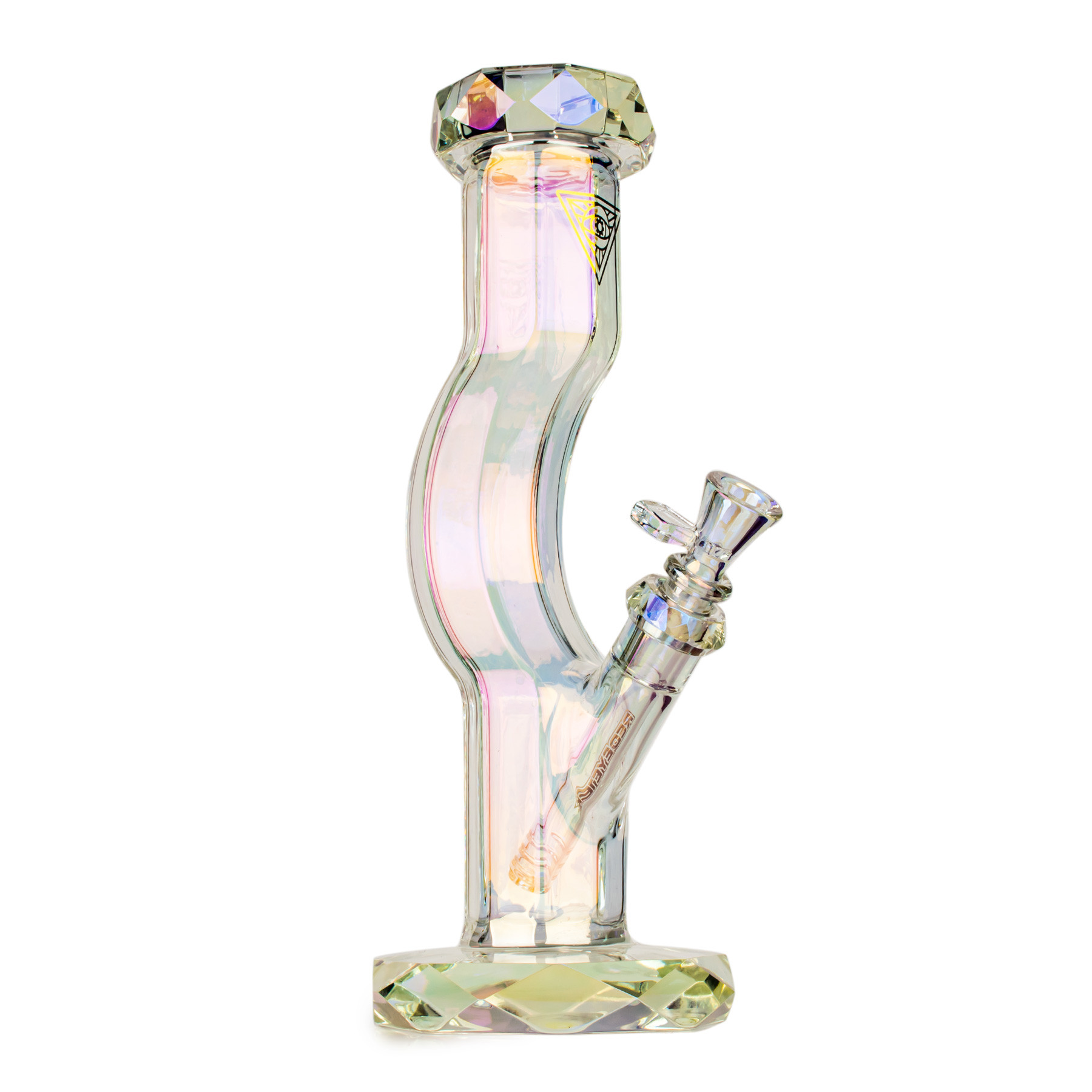 12" Metallic Terminator Finish Hydrus Straight Base Gooseneck Water Pipe