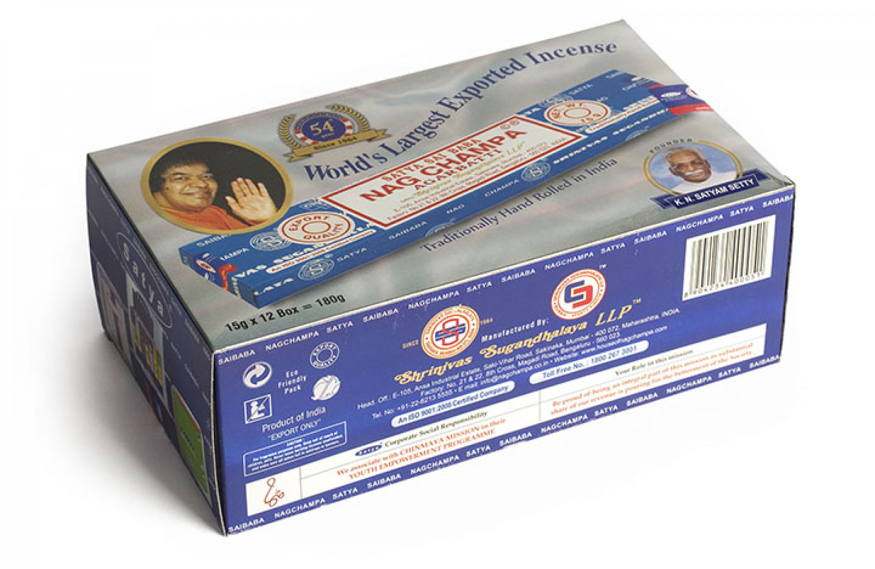 Nag Champa Incense (12 Packs of 15g)