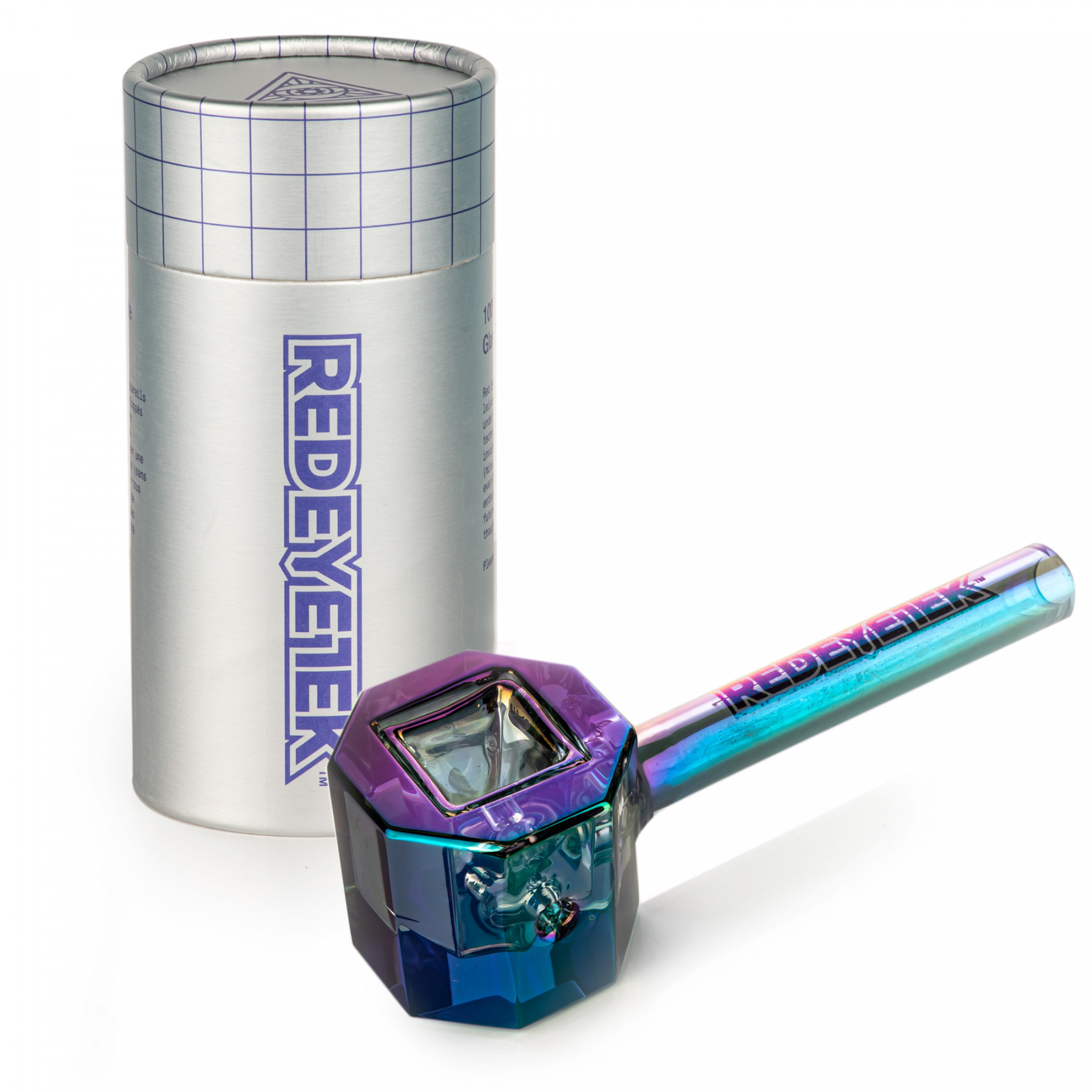 4.5" Metallic Terminator Finish Infinity Bowl Octagon Hand Pipe