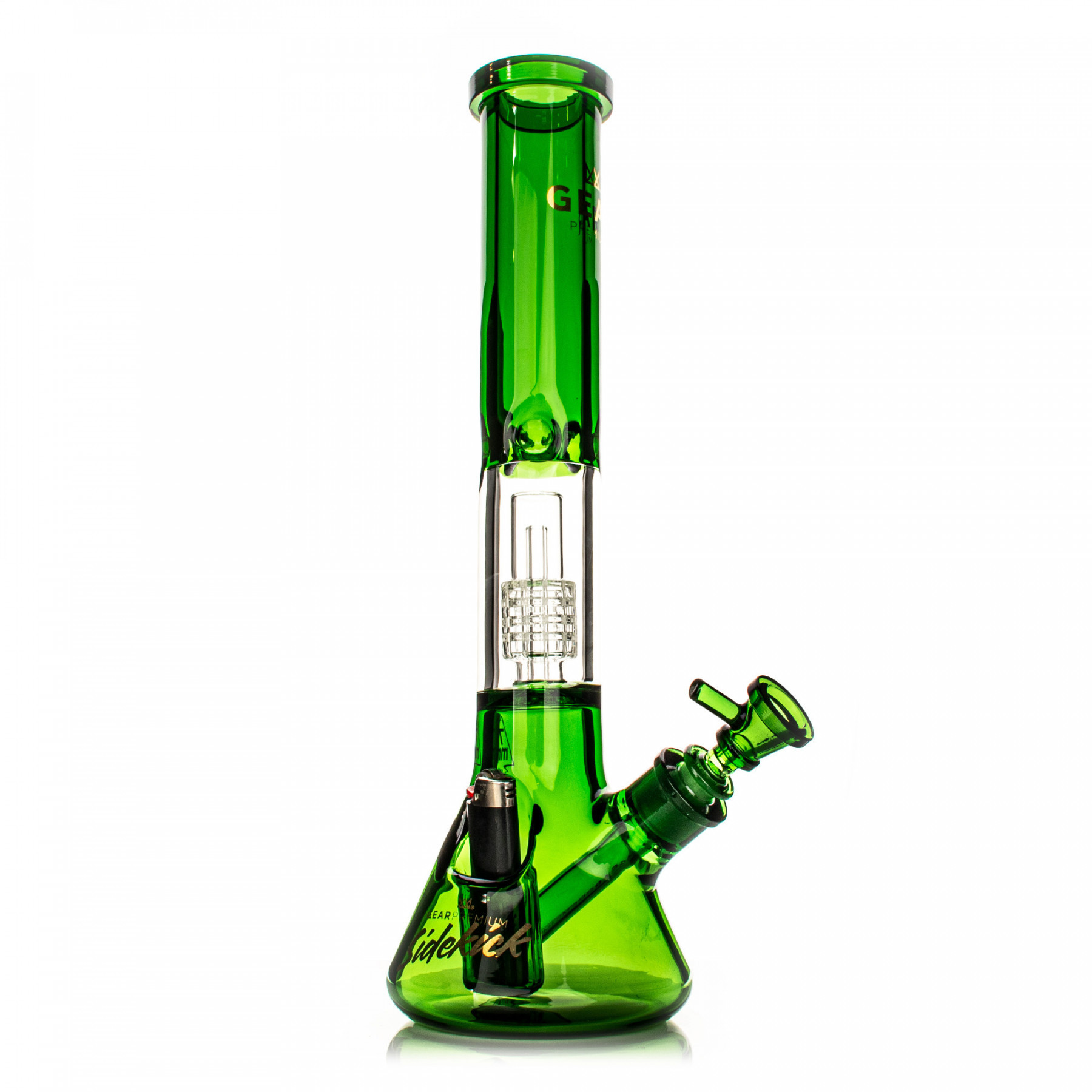 15.5" 7mm Thick Sidekick Dual Chamber Beaker Base Water Pipe