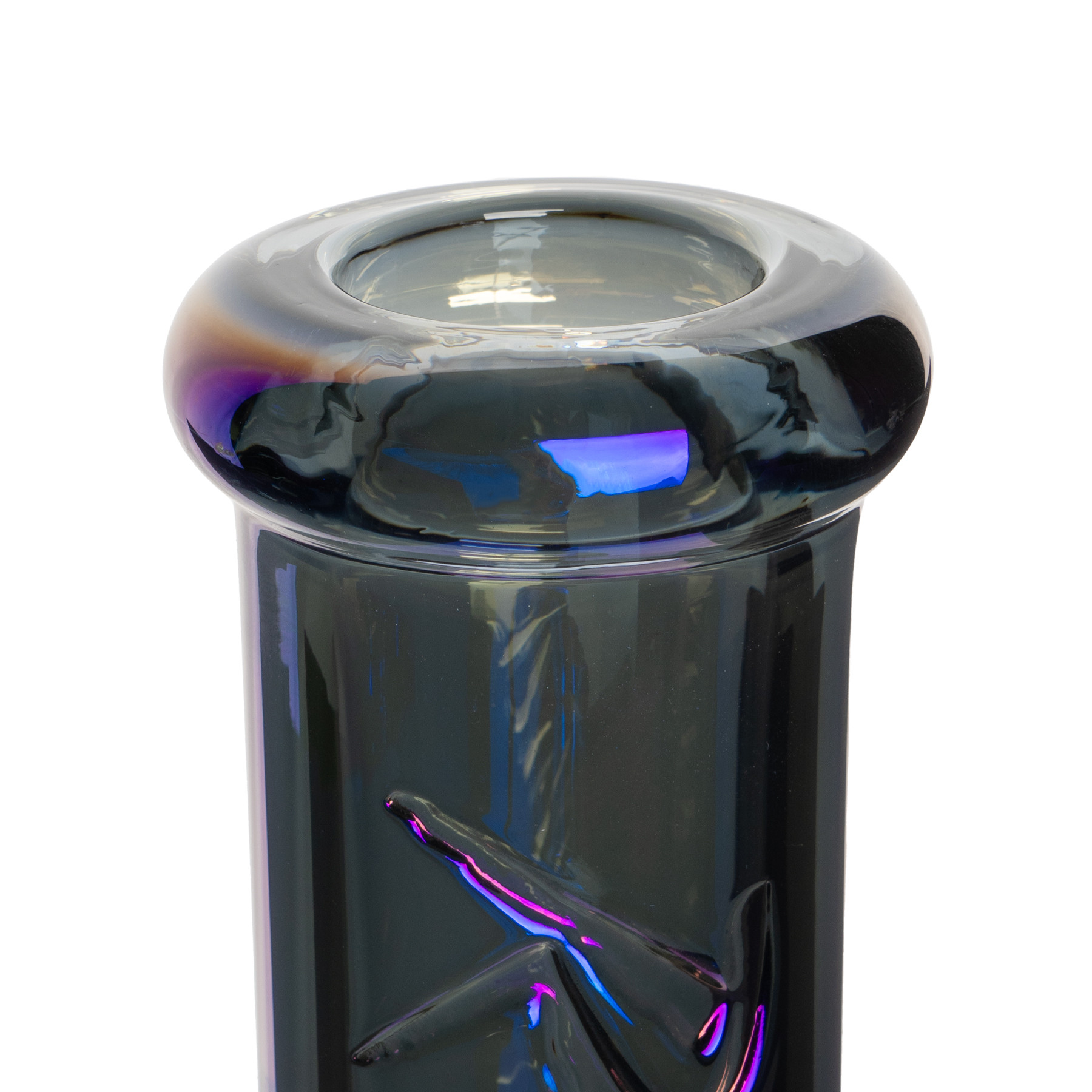 19" 7mm Thick Metallic Terminator Finish Revolution Dual Chamber Bell Base Water Pipe