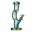 12" Metallic Terminator Finish Hydrus Straight Base Gooseneck Water Pipe